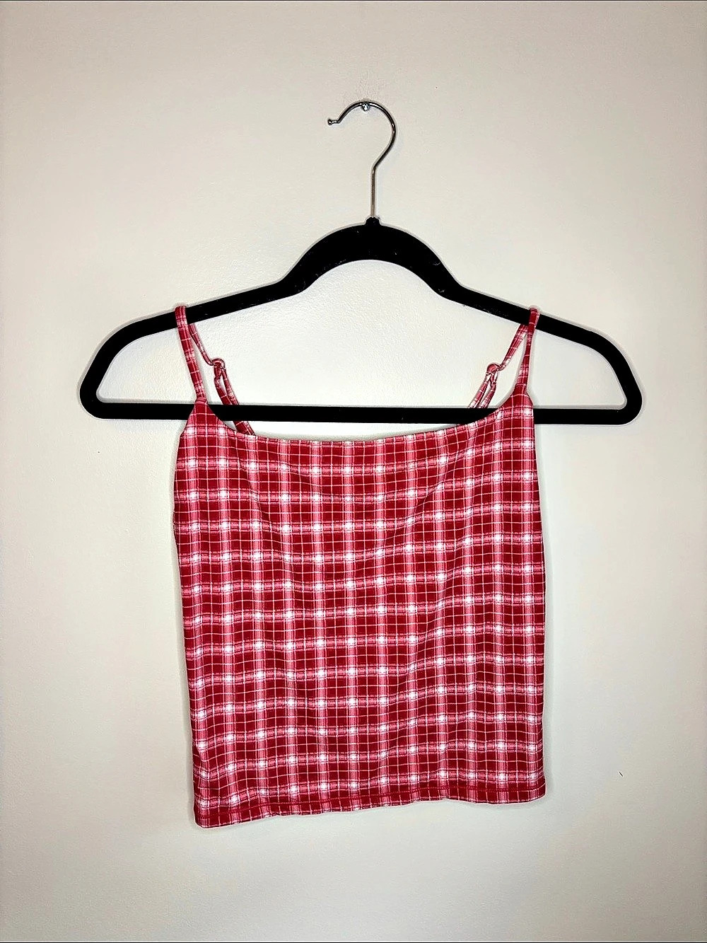 SUKSESS Plaid Camisole in Red Small